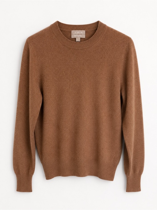 J. Crew Sweaters - J.Crew Classic Crewneck Sweater – Rich Camel Brown – Size L